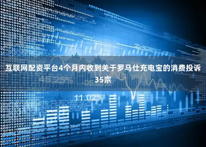 互联网配资平台4个月内收到关于罗马仕充电宝的消费投诉35宗